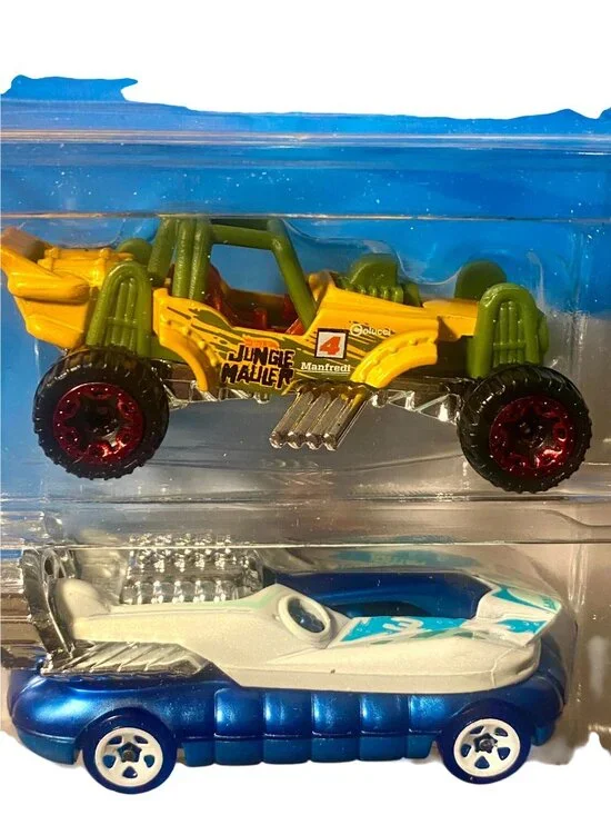Hot Wheels 50th Anniversary Jungle Mauler & Race Car 2-Pack Sealed Collectible S - Picture 2 of 5